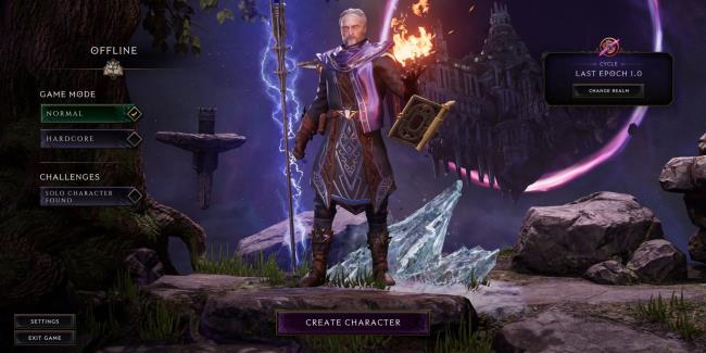 Last Epoch Selecting The Mage Class In Character Creation